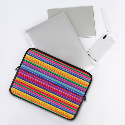 Colorful Mexican Serape Pattern Print Laptop Sleeve