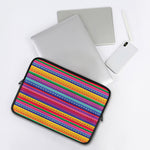 Colorful Mexican Serape Pattern Print Laptop Sleeve