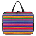 Colorful Mexican Serape Pattern Print Laptop Sleeve With Handle