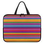 Colorful Mexican Serape Pattern Print Laptop Sleeve With Handle