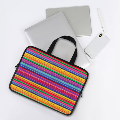 Colorful Mexican Serape Pattern Print Laptop Sleeve With Handle