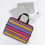 Colorful Mexican Serape Pattern Print Laptop Sleeve With Handle