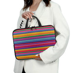 Colorful Mexican Serape Pattern Print Laptop Sleeve With Handle