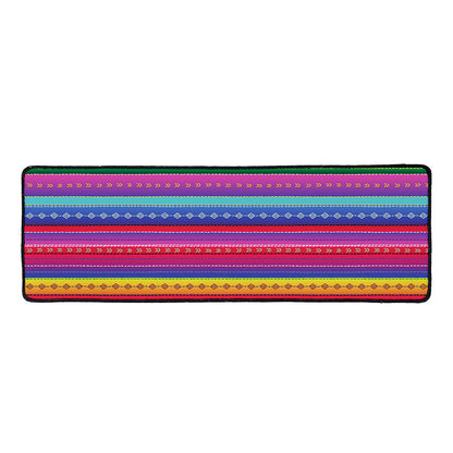 Colorful Mexican Serape Pattern Print Long Kitchen Mat