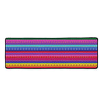 Colorful Mexican Serape Pattern Print Long Kitchen Mat