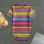 Colorful Mexican Serape Pattern Print Men's Bodysuit