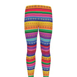 Colorful Mexican Serape Pattern Print Men's leggings