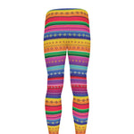 Colorful Mexican Serape Pattern Print Men's leggings