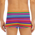 Colorful Mexican Serape Pattern Print Men's Short Boxer Briefs