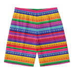 Colorful Mexican Serape Pattern Print Men's Swim Trunks