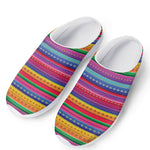 Colorful Mexican Serape Pattern Print Mesh Casual Shoes