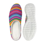 Colorful Mexican Serape Pattern Print Mesh Casual Shoes