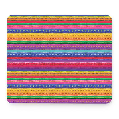 Colorful Mexican Serape Pattern Print Mouse Pad