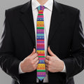Colorful Mexican Serape Pattern Print Necktie