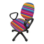 Colorful Mexican Serape Pattern Print Office Chair Cover