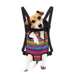 Colorful Mexican Serape Pattern Print Pet Carrier Backpack