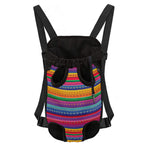 Colorful Mexican Serape Pattern Print Pet Carrier Backpack