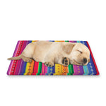 Colorful Mexican Serape Pattern Print Pet Cooling Mat Cover