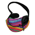 Colorful Mexican Serape Pattern Print Pet Sling Carrier