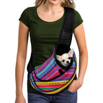Colorful Mexican Serape Pattern Print Pet Sling Carrier