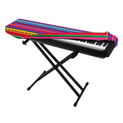 Colorful Mexican Serape Pattern Print Piano Keyboard Cover