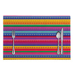 Colorful Mexican Serape Pattern Print Placemat