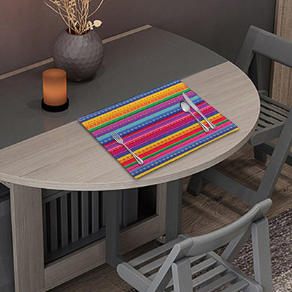 Colorful Mexican Serape Pattern Print Placemat