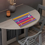 Colorful Mexican Serape Pattern Print Placemat