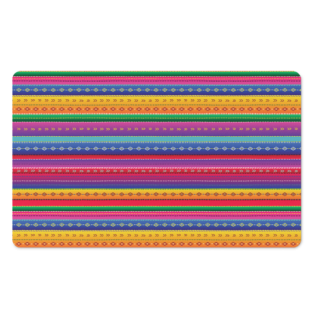 Colorful Mexican Serape Pattern Print Polyester Doormat