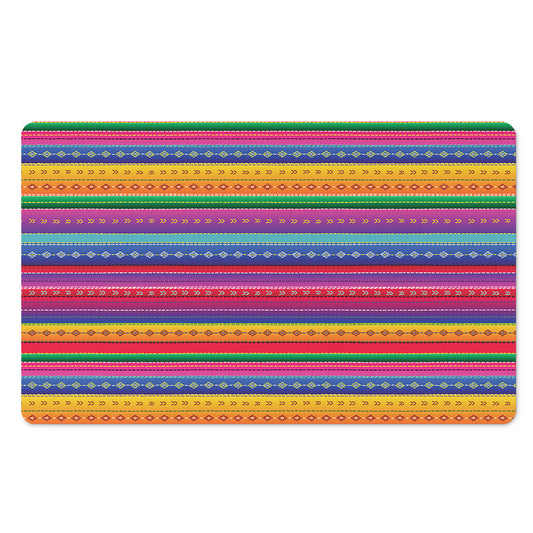 Colorful Mexican Serape Pattern Print Polyester Doormat