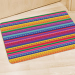 Colorful Mexican Serape Pattern Print Polyester Doormat
