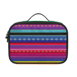 Colorful Mexican Serape Pattern Print Portable Lunch Bag