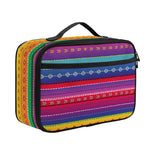 Colorful Mexican Serape Pattern Print Portable Lunch Bag