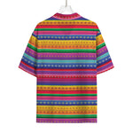 Colorful Mexican Serape Pattern Print Rayon Hawaiian Shirt