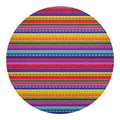 Colorful Mexican Serape Pattern Print Round Blanket
