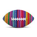 Colorful Mexican Serape Pattern Print Rugby Ball