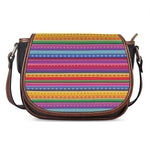 Colorful Mexican Serape Pattern Print Saddle Bag