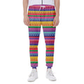 Colorful Mexican Serape Pattern Print Joggers