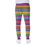 Colorful Mexican Serape Pattern Print Scuba Joggers