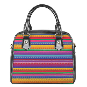 Colorful Mexican Serape Pattern Print Shoulder Handbag