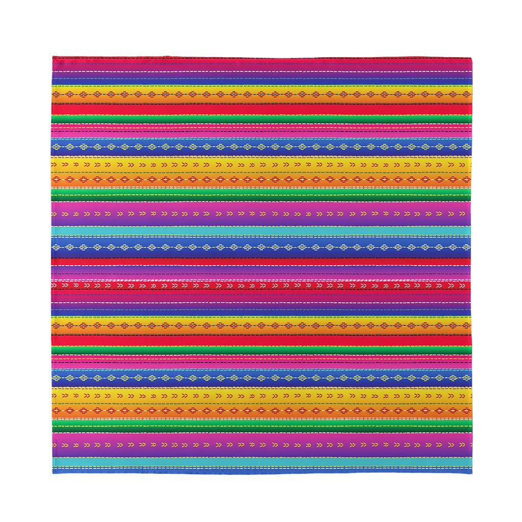Colorful Mexican Serape Pattern Print Silk Bandana