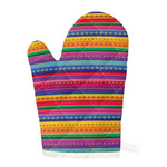 Colorful Mexican Serape Pattern Print Single Oven Mitt