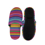 Colorful Mexican Serape Pattern Print Slippers