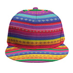 Colorful Mexican Serape Pattern Print Snapback Cap