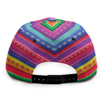 Colorful Mexican Serape Pattern Print Snapback Cap