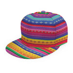 Colorful Mexican Serape Pattern Print Snapback Cap