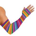 Colorful Mexican Serape Pattern Print Sun Protection Arm Sleeves