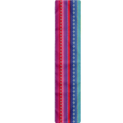 Colorful Mexican Serape Pattern Print Table Runner