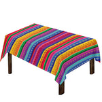 Colorful Mexican Serape Pattern Print Tablecloth