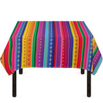 Colorful Mexican Serape Pattern Print Tablecloth